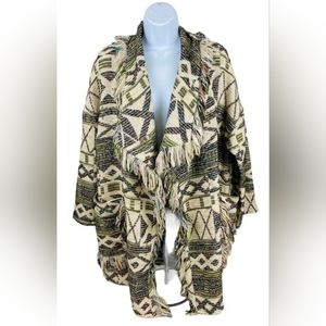 Zara Jacquard Fringe Coatigan (See Measurements for fit.)